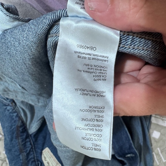 We The Free Dark and Light Blue Denim Jacket - Picture 7 of 7